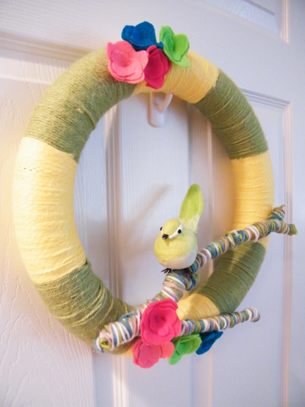 DIY: Yarn Spring Wreath